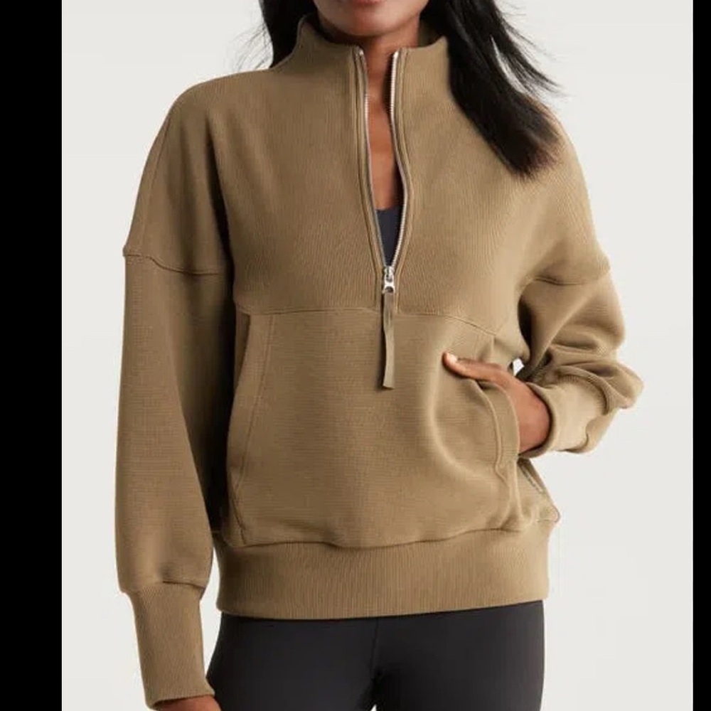 Varley Acadia Ottoman Knit Half Zip Pullover, Size Small